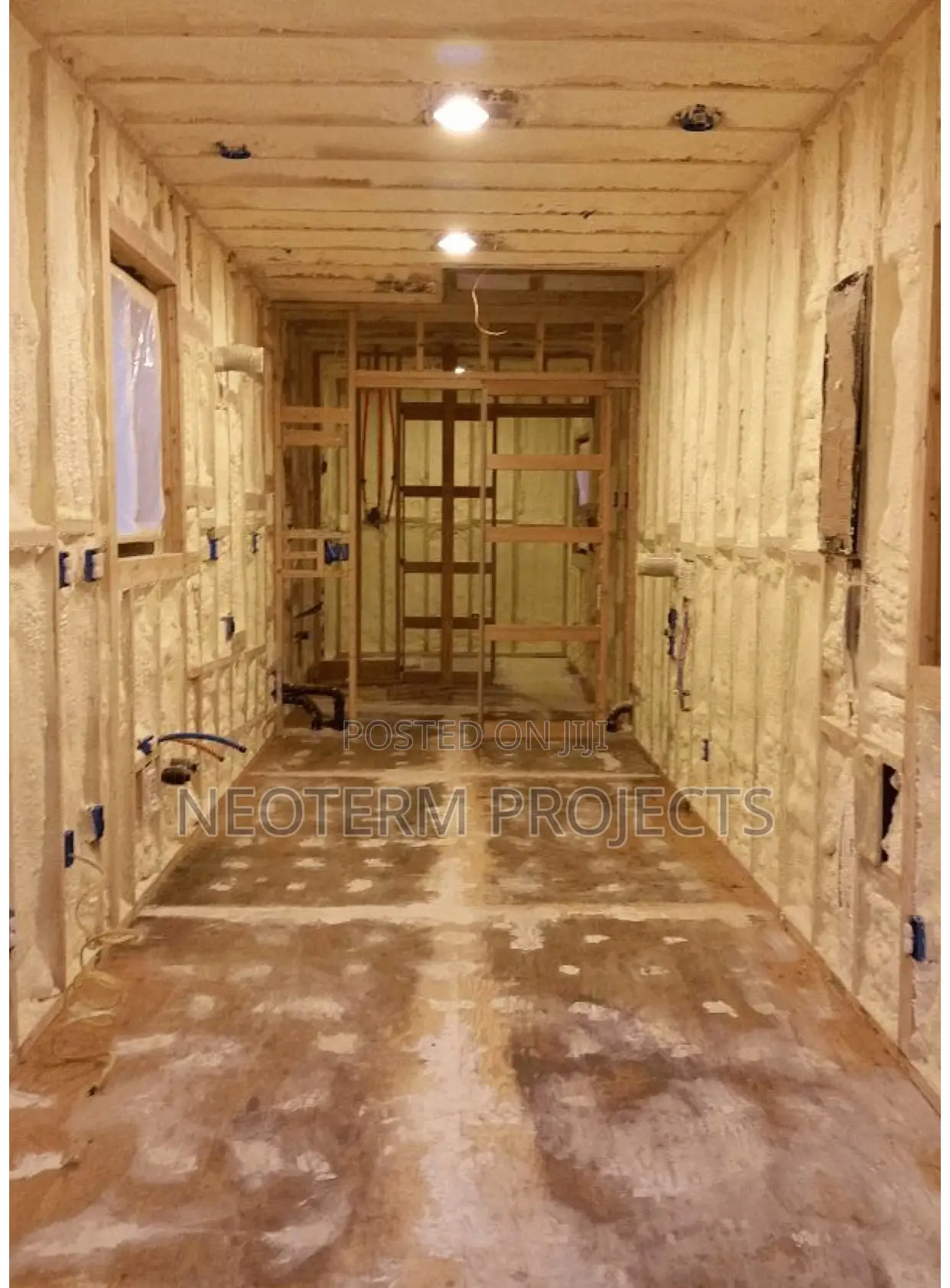 2 by 4 Wood for Framing Container Office Interior