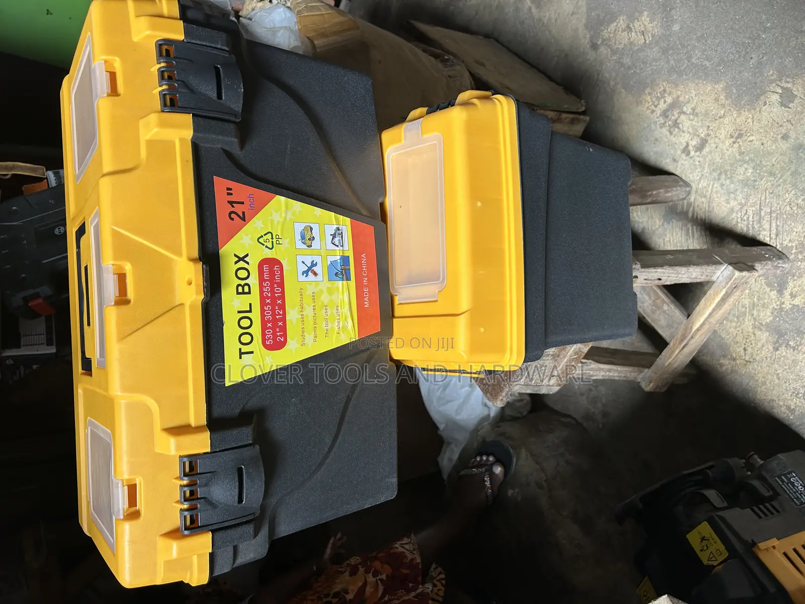 Empty Plastic Tools Box 13” 15” 18” 21”