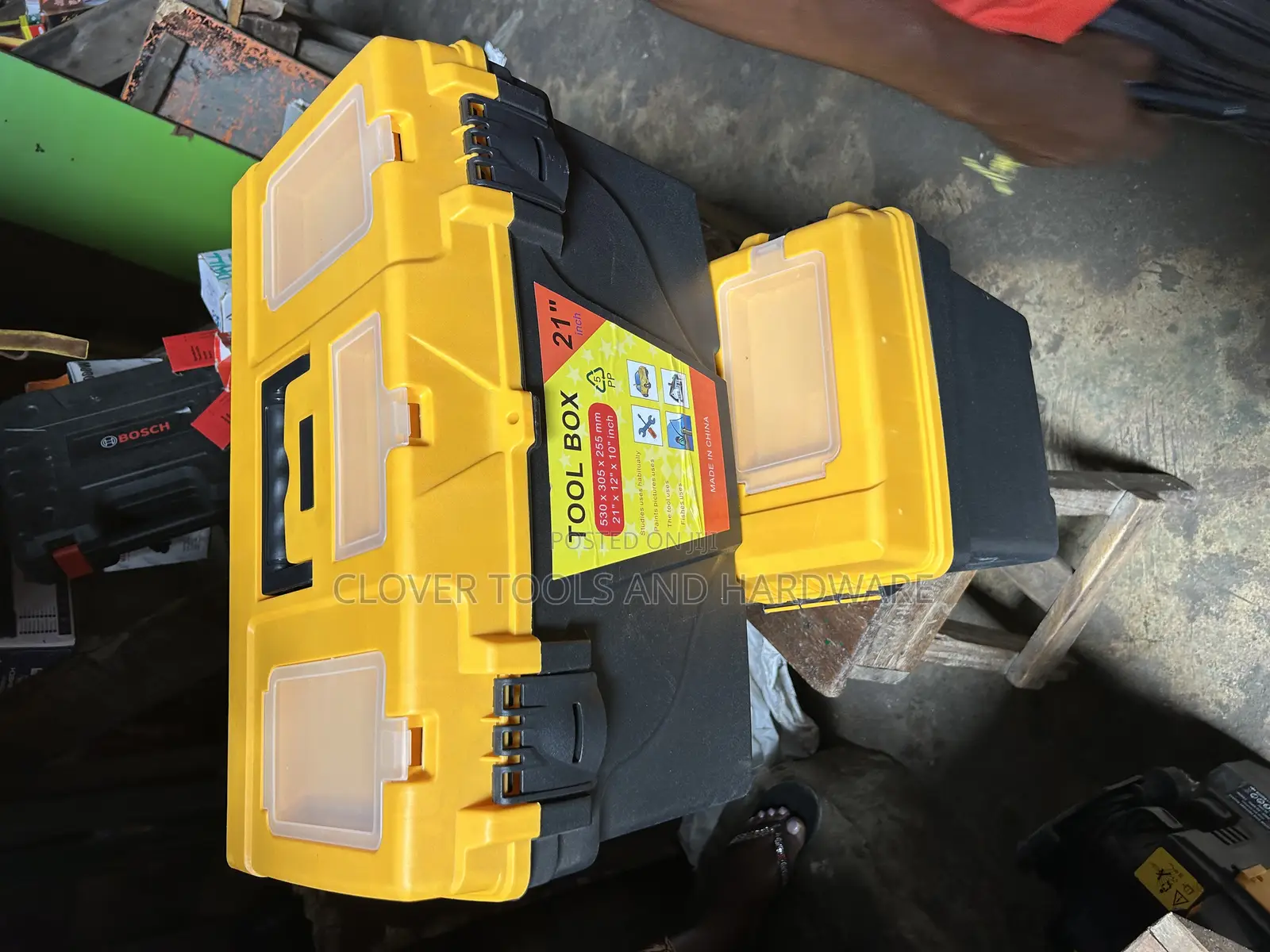 Empty Plastic Tools Box 13” 15” 18” 21”