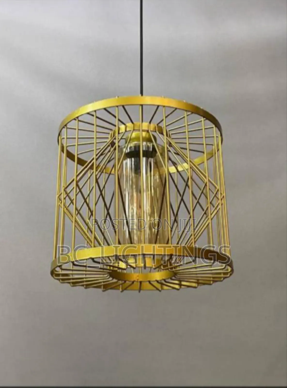 Modern Single Big Iron Dropping Pendant Light