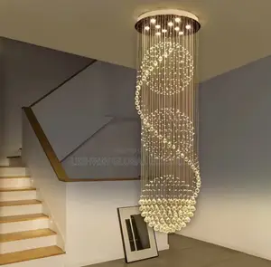 Modern Spiral Led Crystal Chanderlier Light