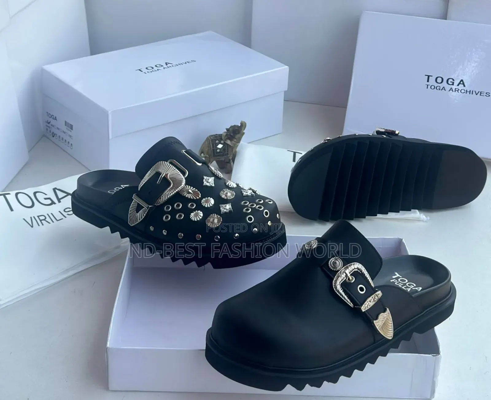 Black Designer Half Shoe