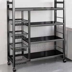 4 Layer Kitchen Rack With Basket
