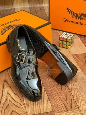 Fernando Melo Patent Leather Monk Strap Shoe