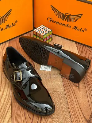 Fernando Melo Patent Leather Monk Strap Shoe