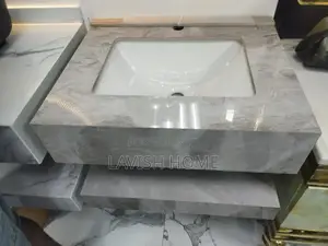 Ceramic Marble Cabinet With Mirror Light.