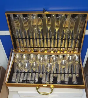 36pcs Luxury Gold-Plated Cutlery Set