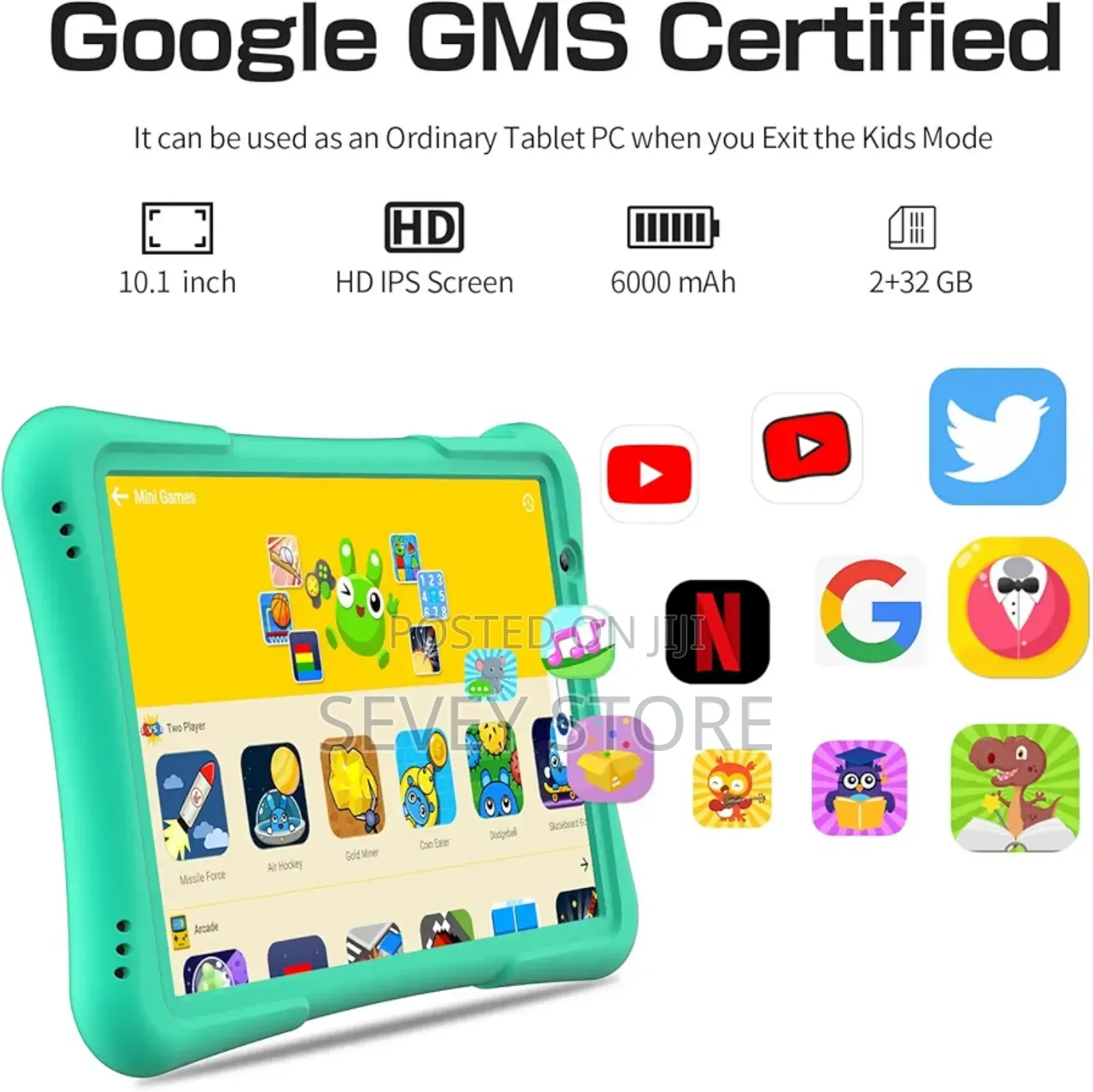Kids Tablet Android 14 Tabletas 32gb, Quad-Core, 6000mah,
