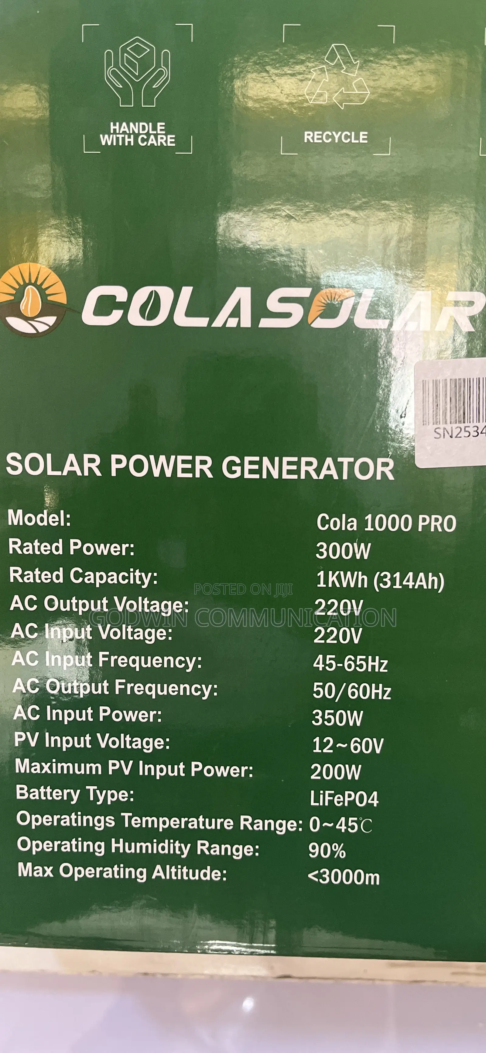 Cola Solar 1000 Pro