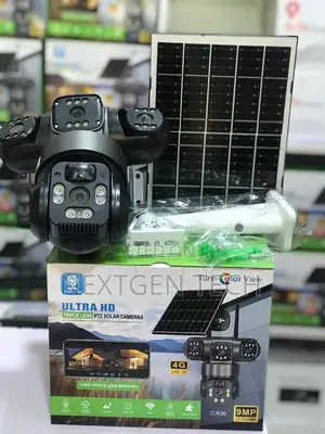 Ultra Hd Triple Lens V380 Pro PTZ Solar Camera