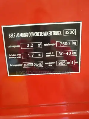 Mobile Self Loader Concrete Mixer 3.2cubic