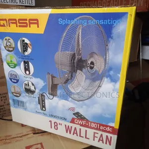 18" Qasa Ac/Dc Solar Inverter Wall Fan