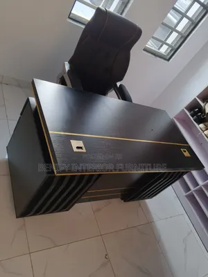 1.4 Meter Black Office Table