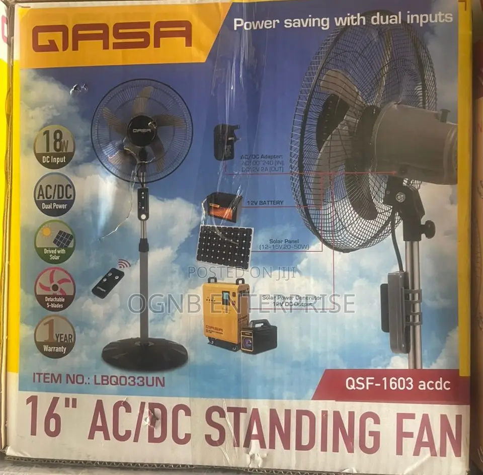 Qasa 16'' AC/Dc Standing Fan
