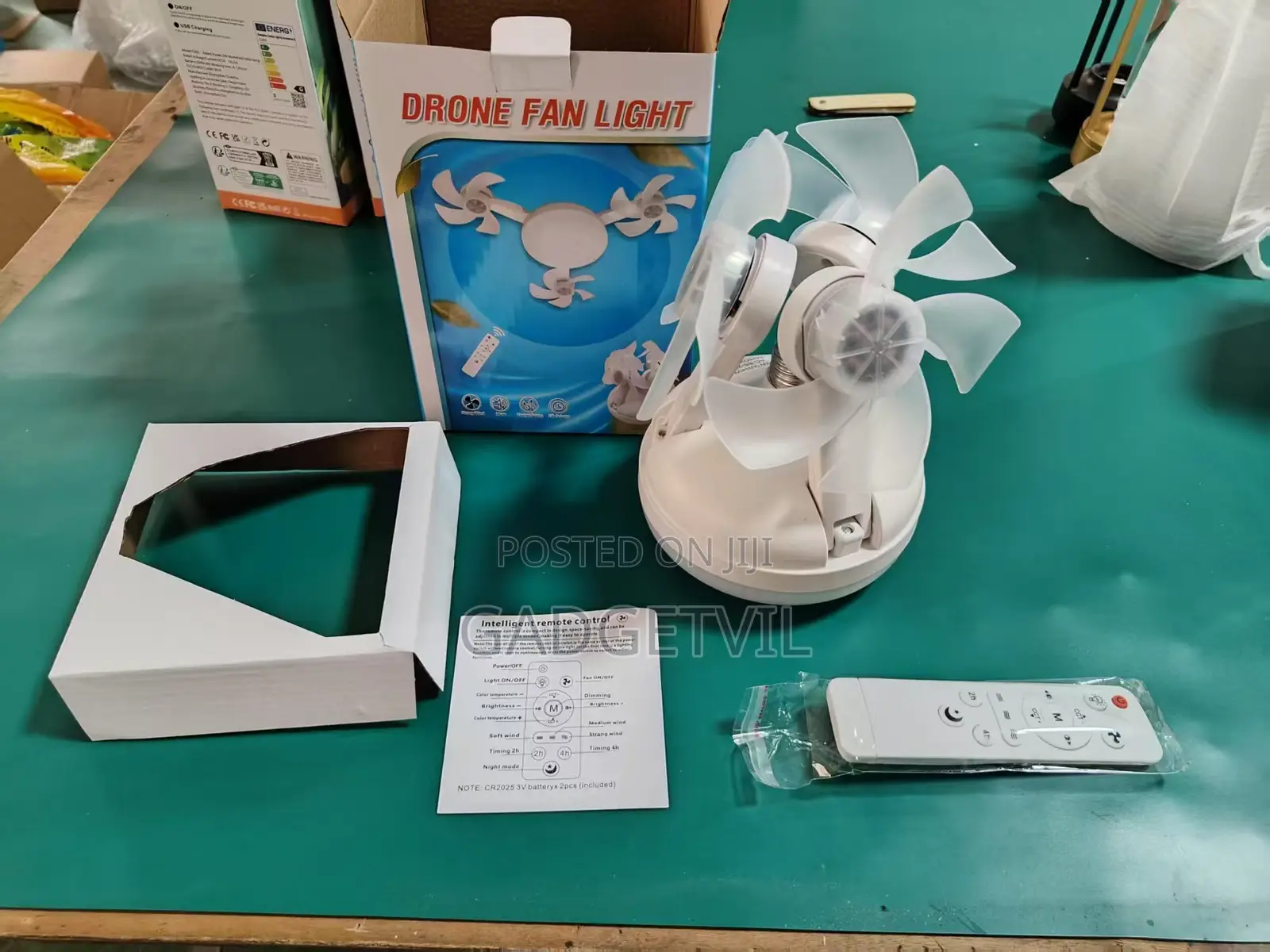Drone Style Remote Controlled Smart Silent Ceiling Led Light Fan