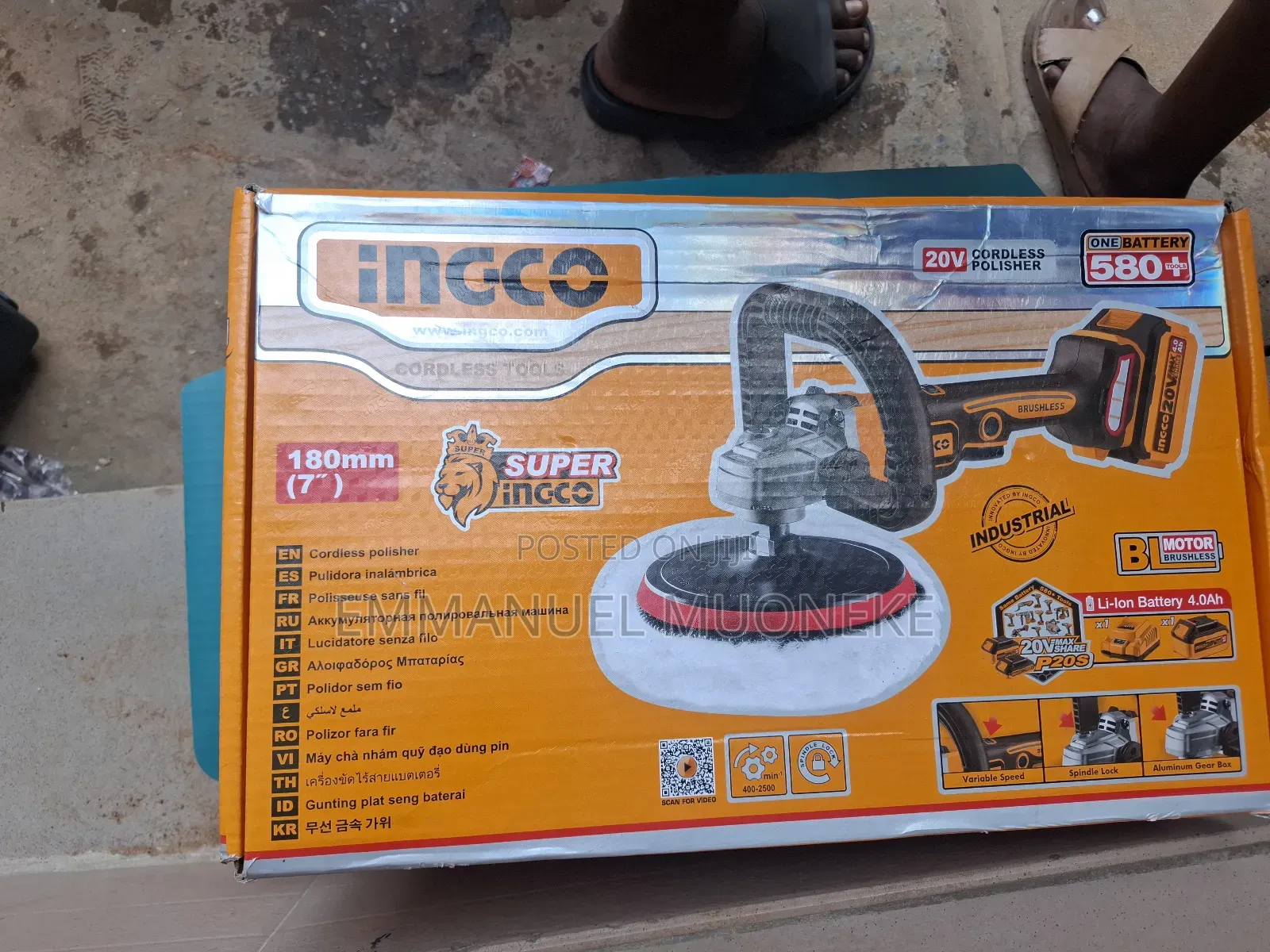 Ingco 20v Cordless Polisher Machine