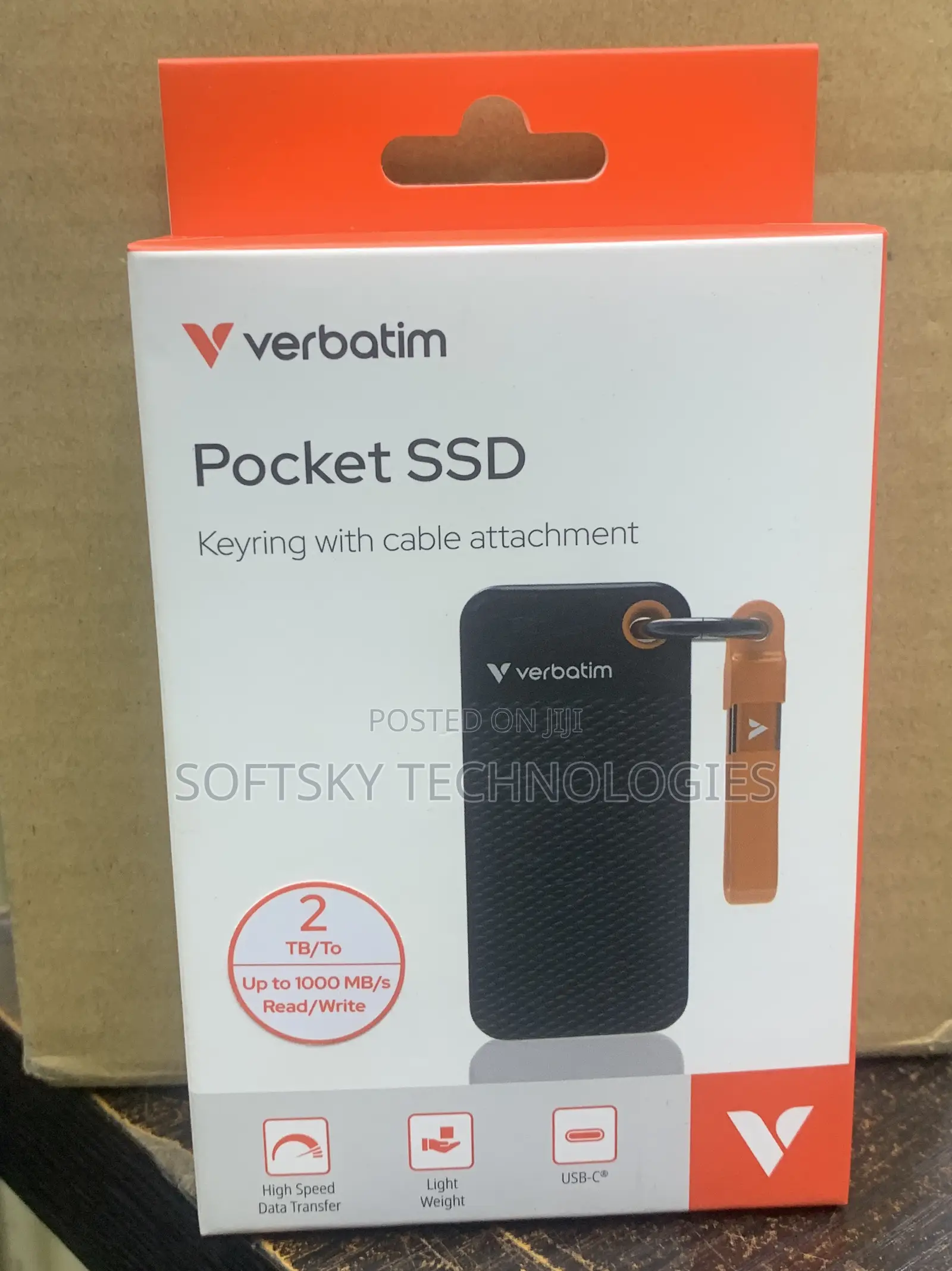 Verbatim 2tb Portable Pocket Solid State Drive (Ssd)