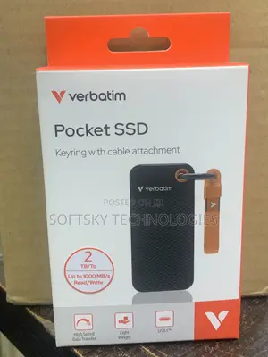 Verbatim 2tb Portable Pocket Solid State Drive (Ssd)