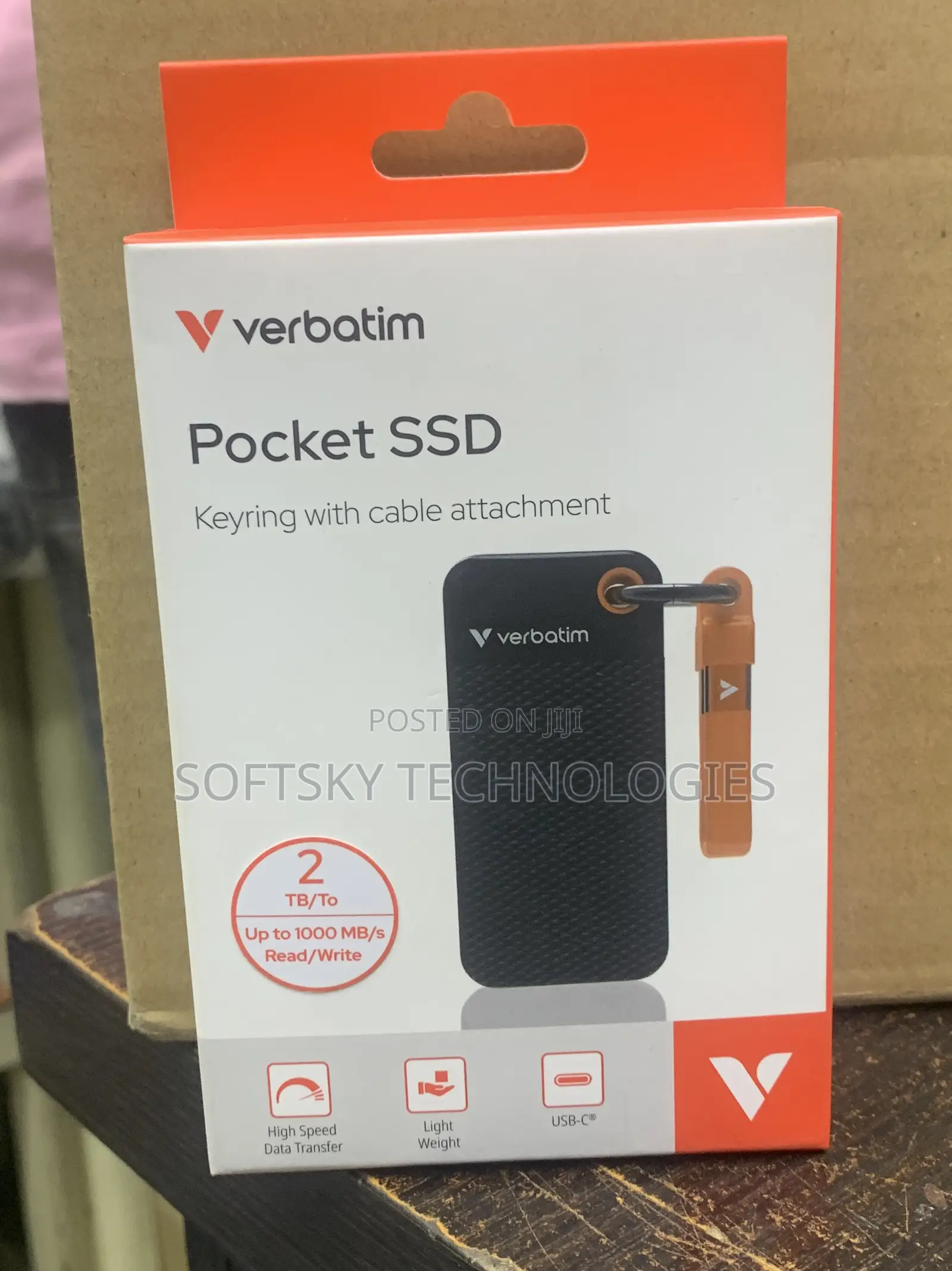 Verbatim 2tb Portable Pocket Solid State Drive (Ssd)