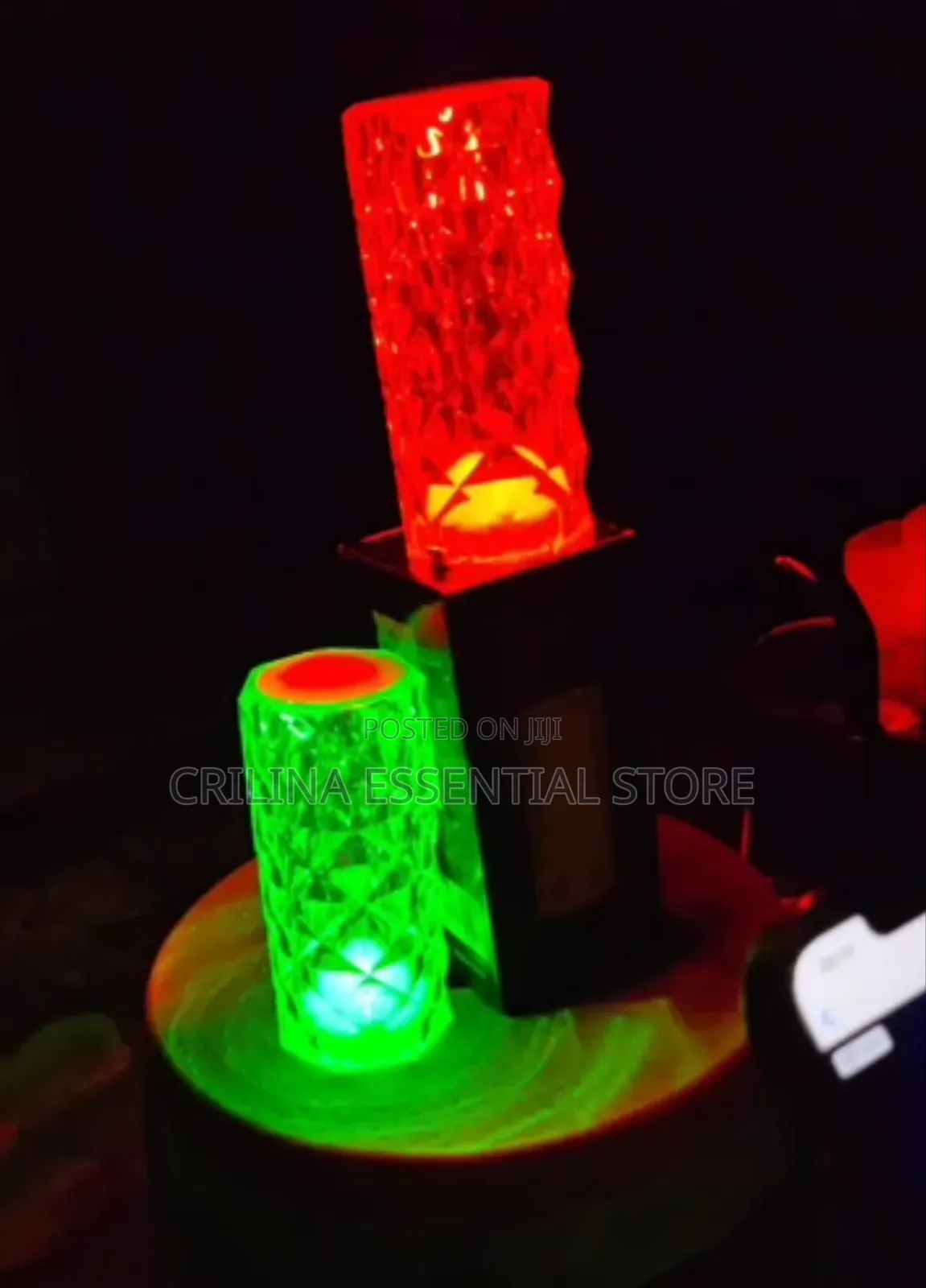 16 Lights Rechargeable Touch-Pad Rose Diamond Table Lamp