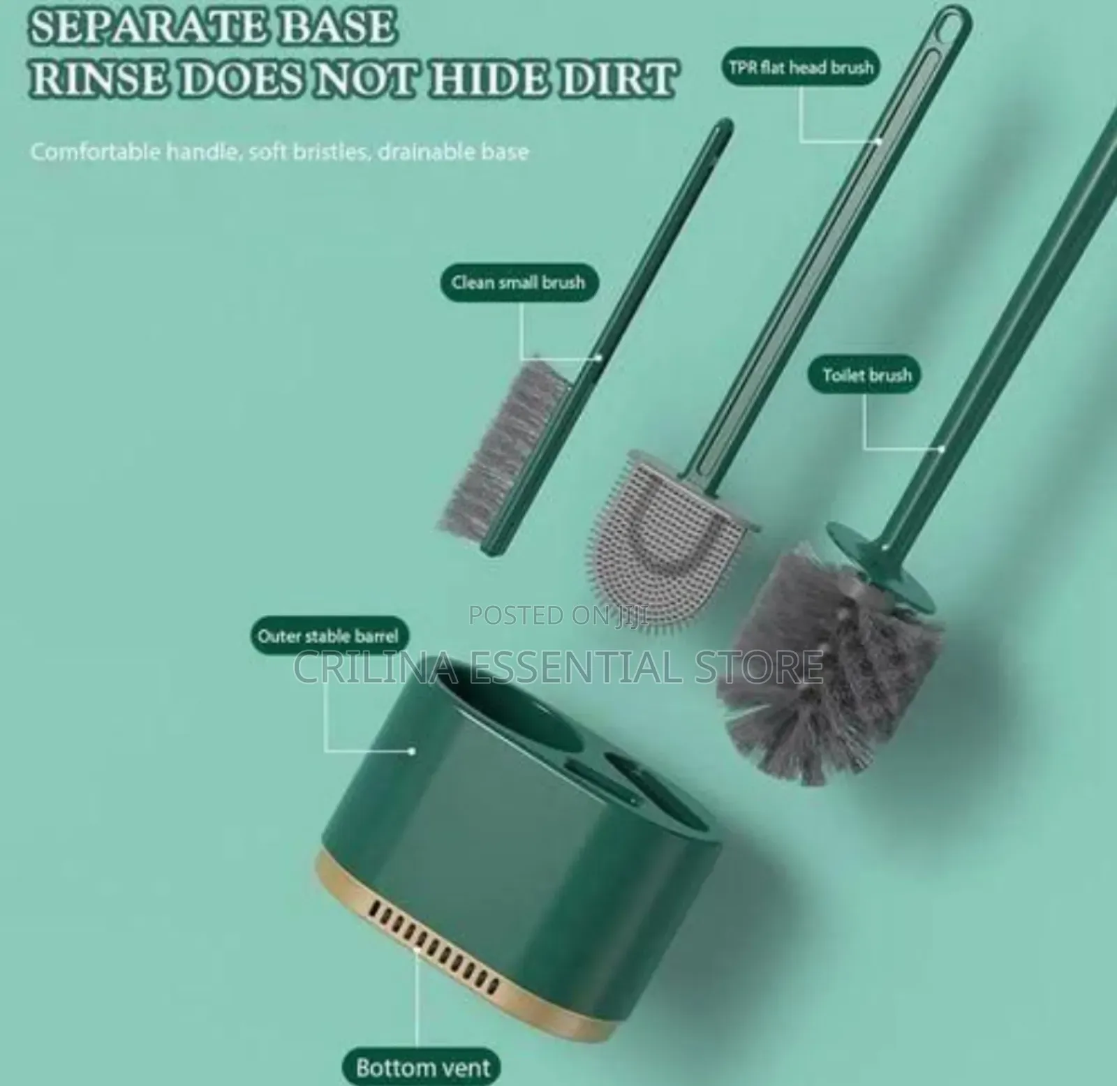 3-in-1 Toilet Brush Set