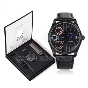 Tomi Double Strap Leather Watch