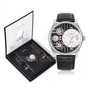Tomi Double Strap Leather Watch