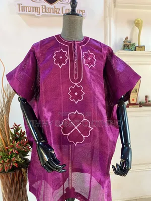 Embroidered Purple Men's Dansiki/Native Wear