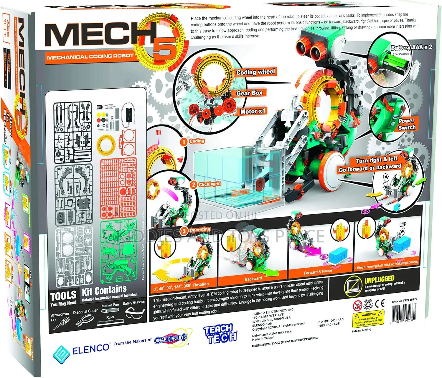Teach Tech Mech 5 Mechanical Coding Robot
