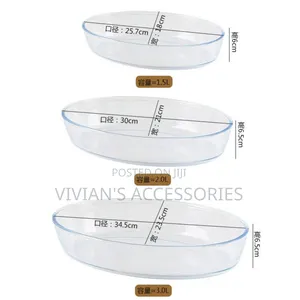3pcs High Borosilicate Glass Baking Dish