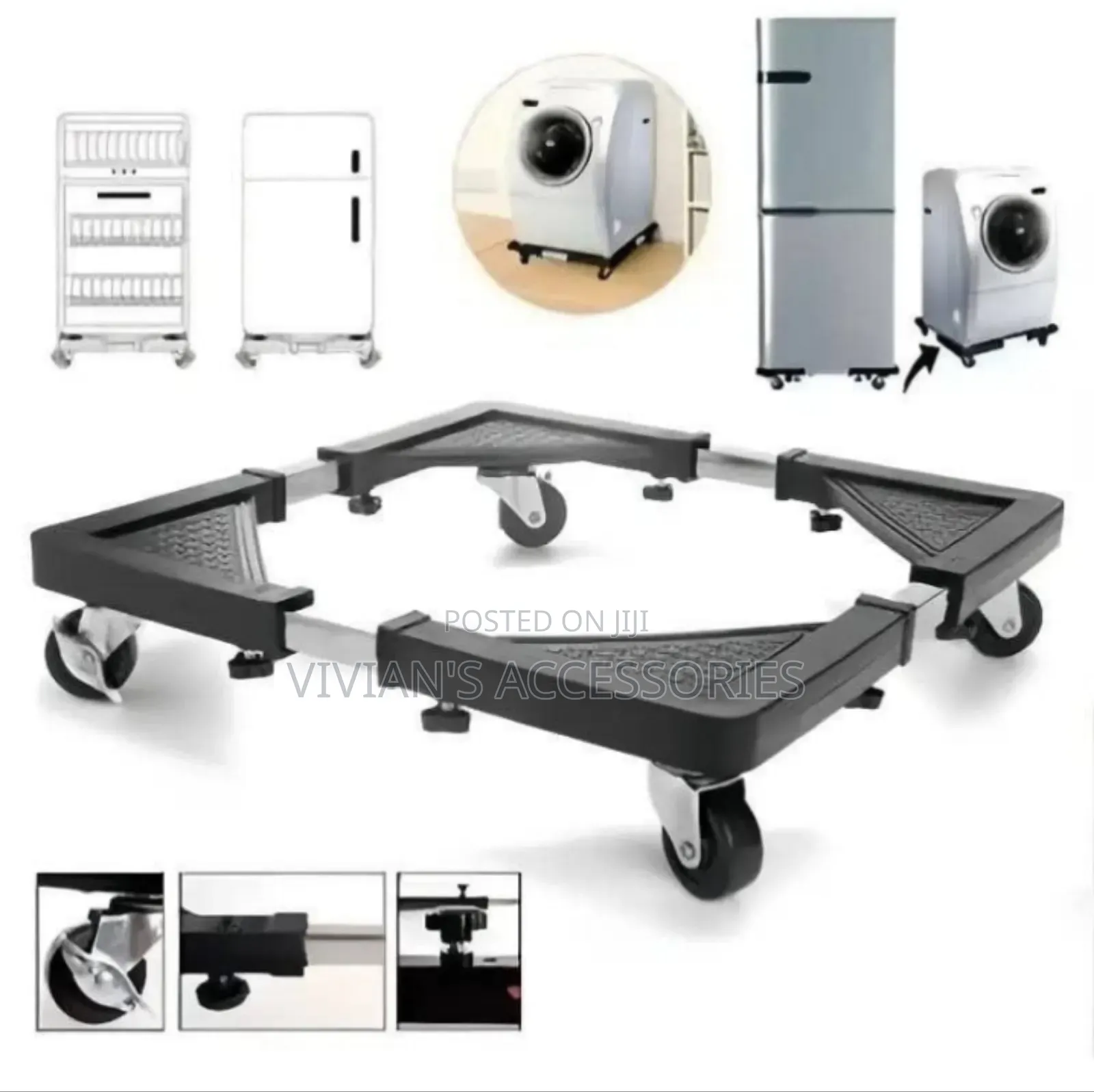 Expandable Fridge Stand With Tire