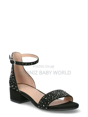 Madden Nyc Little Girl Big Girl Rhinestone Open Toe Dress Heel, Black