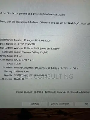 Laptop Dell XPS 13 7390 16GB Intel Core i7 SSD 512GB