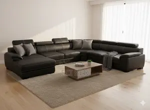 Brand New U-Mechanism Black Leather Sofa Chair – Luxury Comfort
