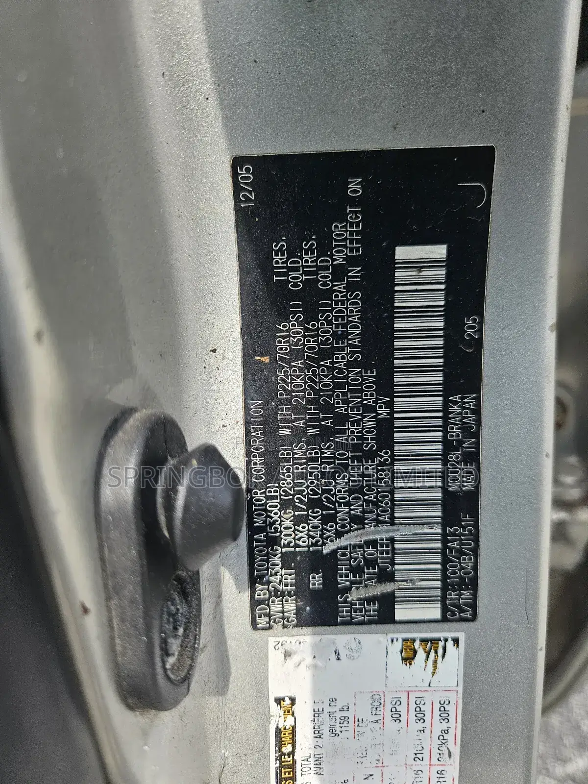 Toyota Highlander V6 2006 Silver