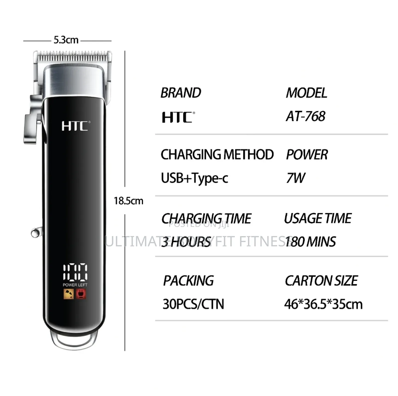 Brand Htc At-768 Professional Patent Hair Clipper