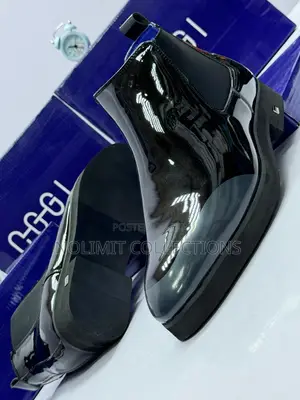Oggi Patent Leather Chelsea Boots