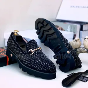 Versace All Stoned Black Cooperate Shoe