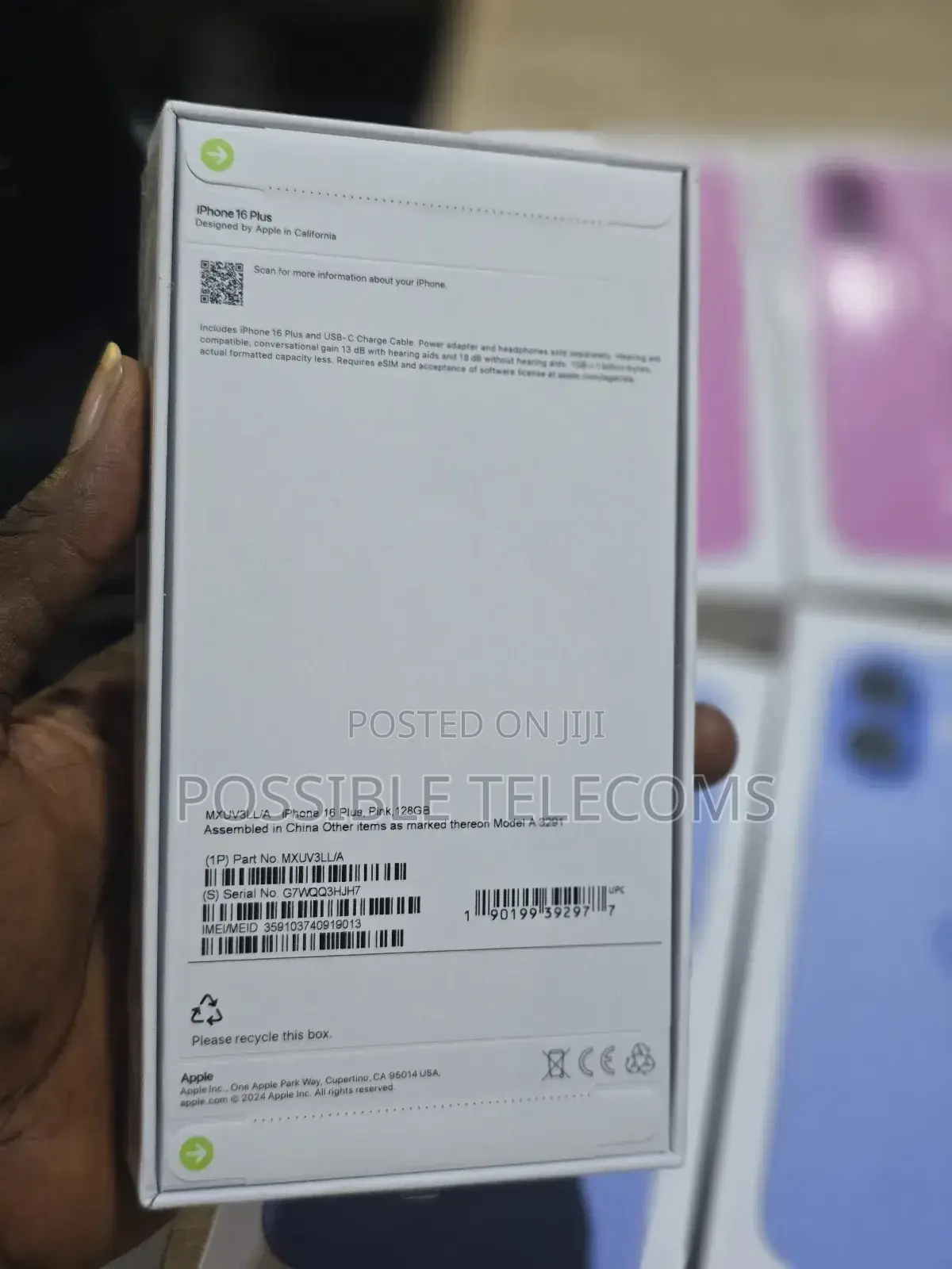New Apple iPhone 16 Plus 128 GB Pink