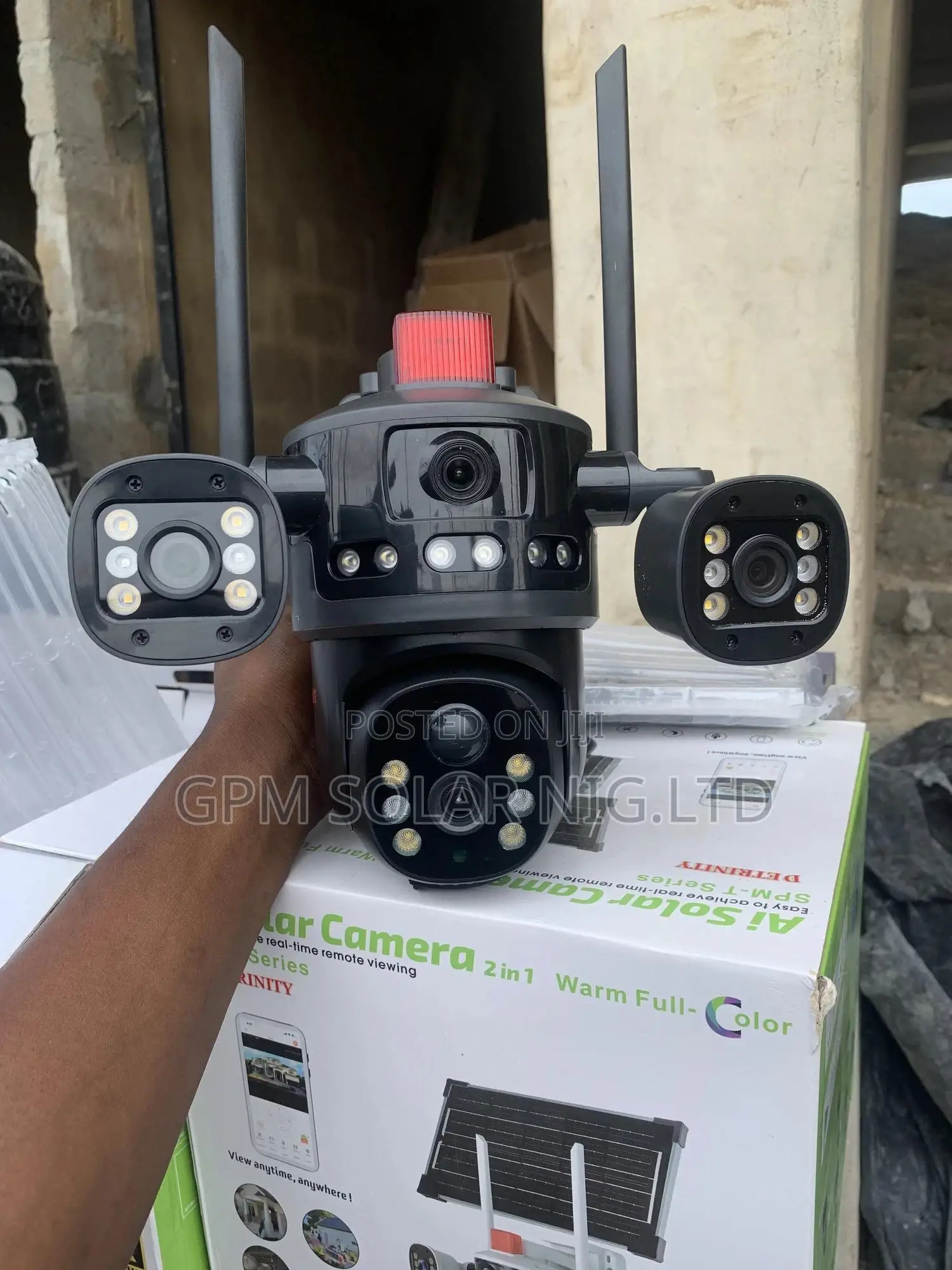 Solar CCTV Camera 3 Lence With