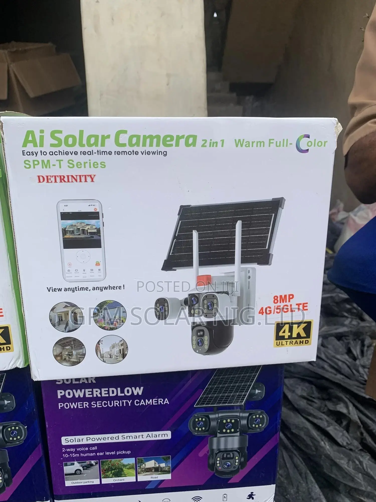 Solar CCTV Camera 3 Lence With