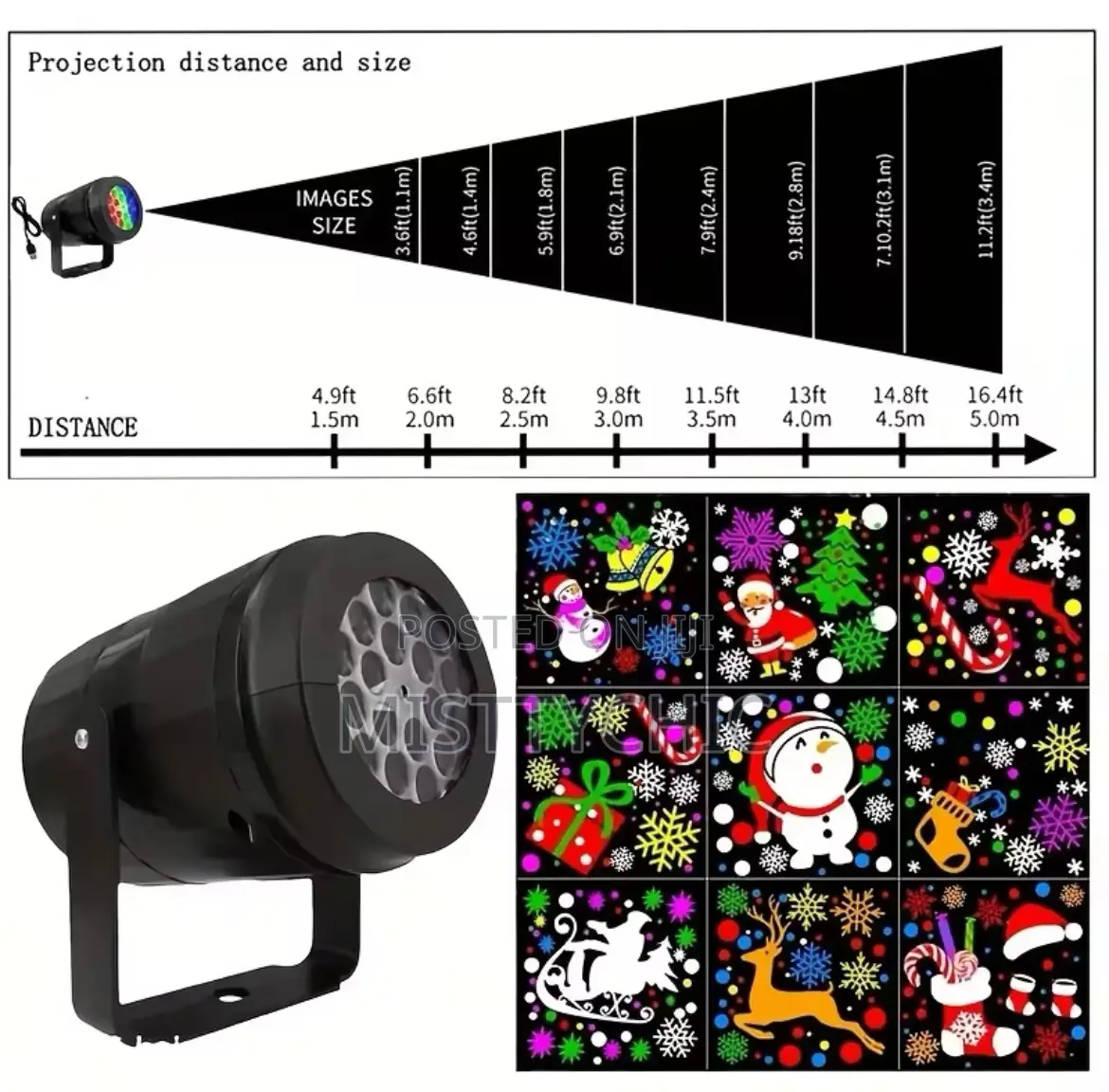 Christmas Pattern Projector Light