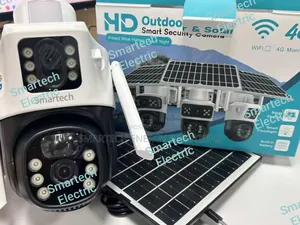 V380pro 4g Dual Lens Security Camera Motion Detection 8w Solar Panel
