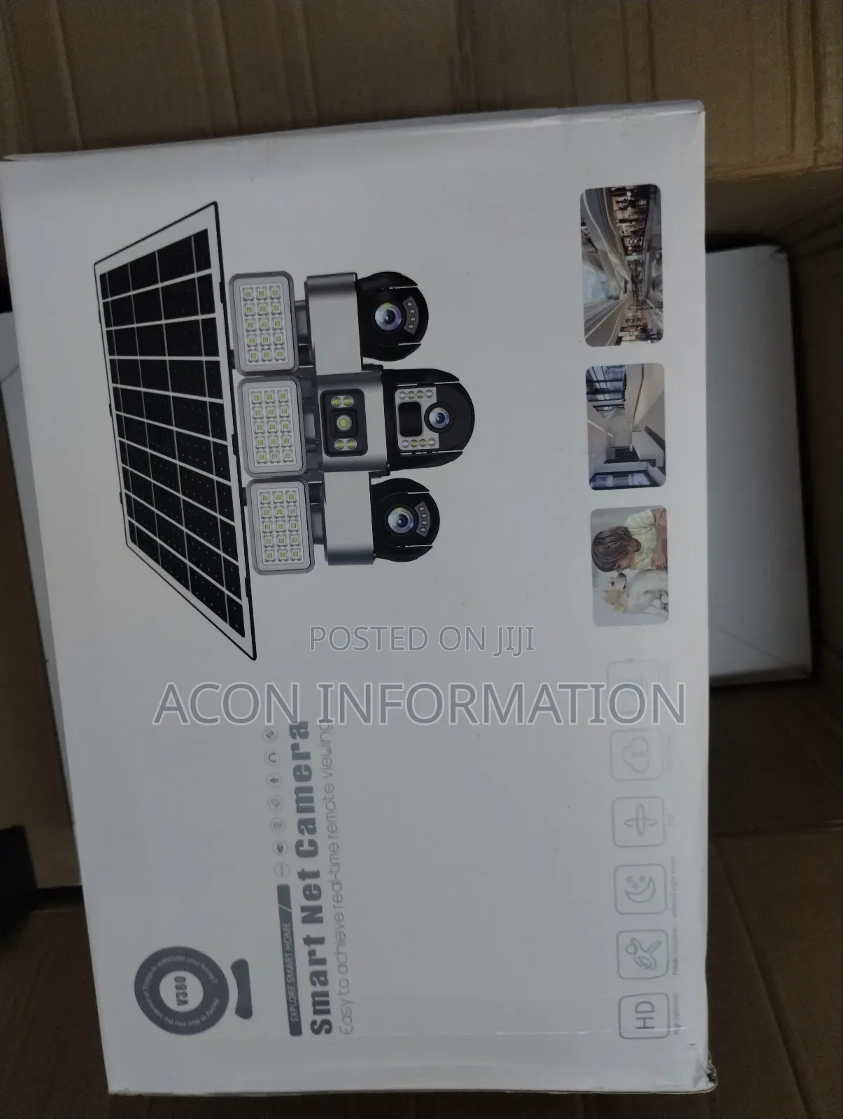 Three Lens Solar Camera With Led Light