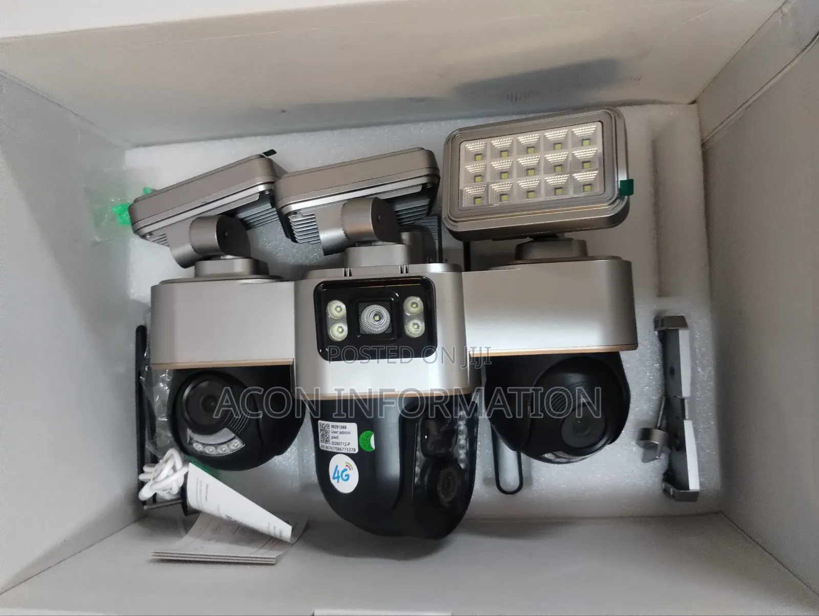 Three Lens Solar Camera With Led Light