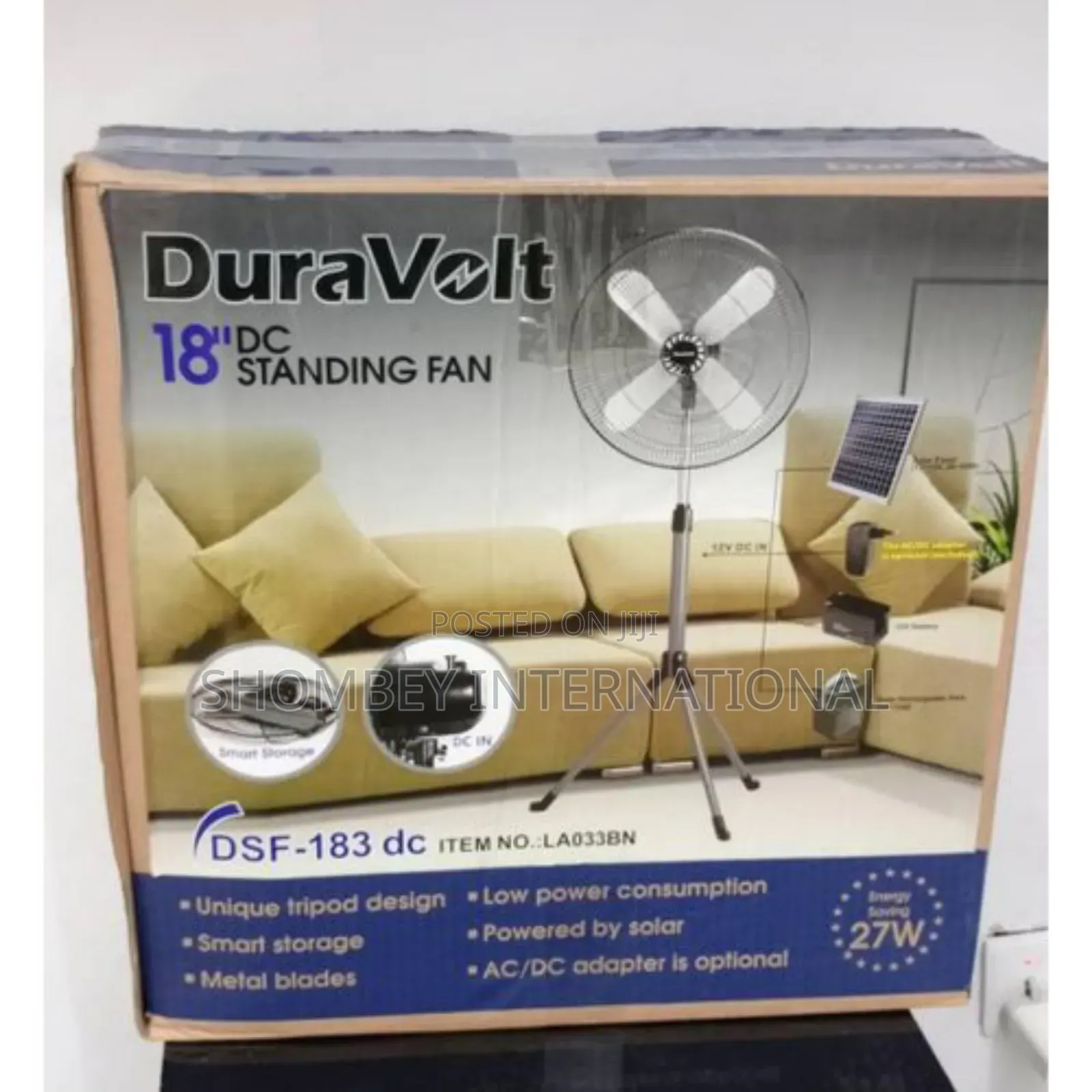 Duravolt 18" Ac/Dc Standing Fan