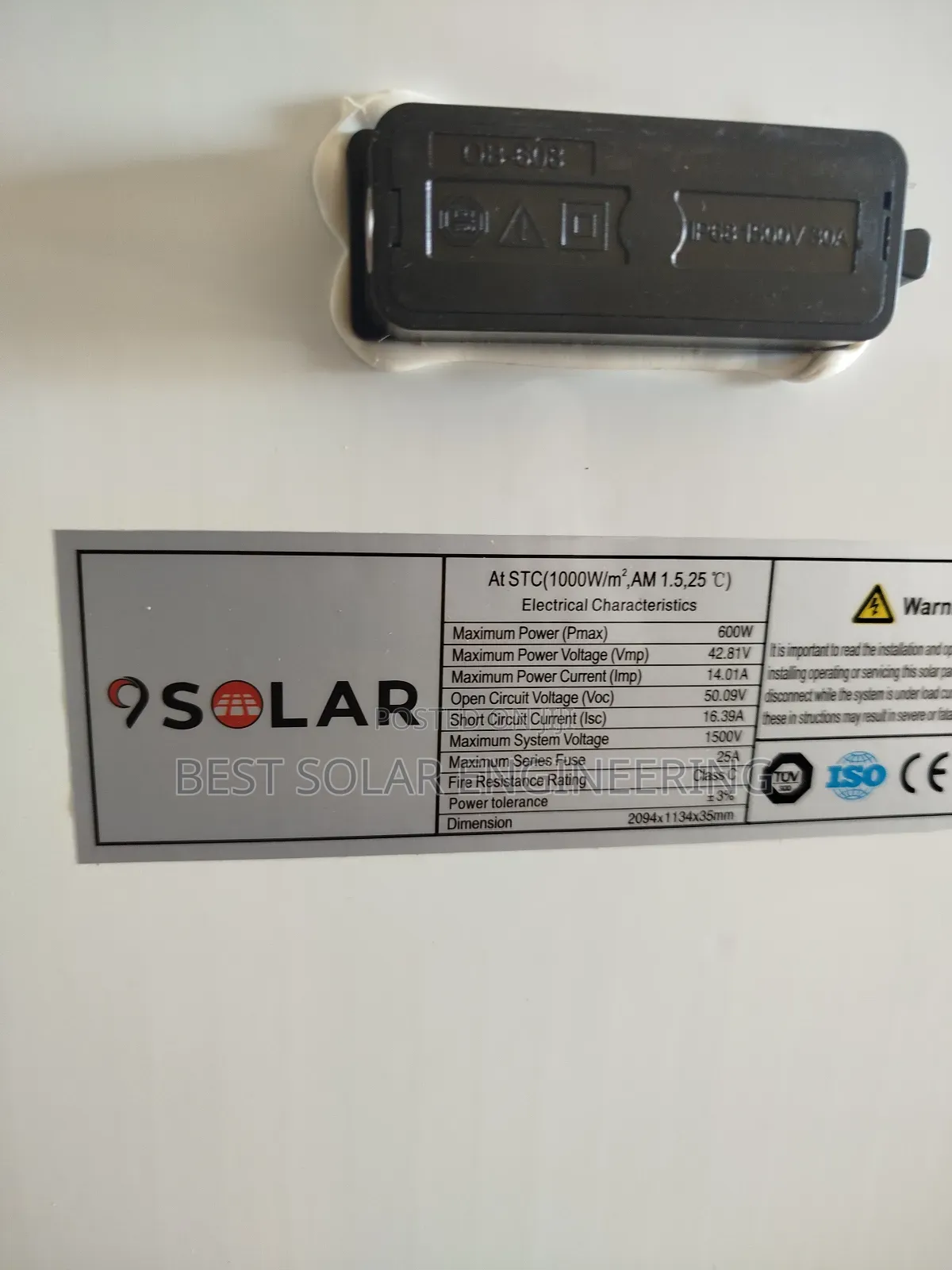 600w Solar Panel (9solar)
