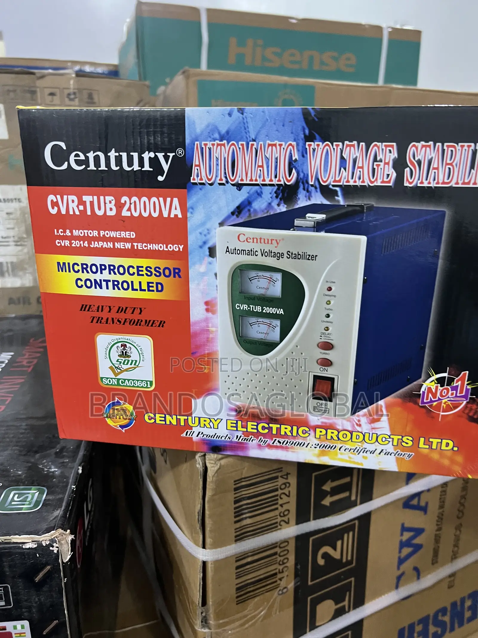 Century 2000w CVR-Tub2000va Stabilizer | Smart Response