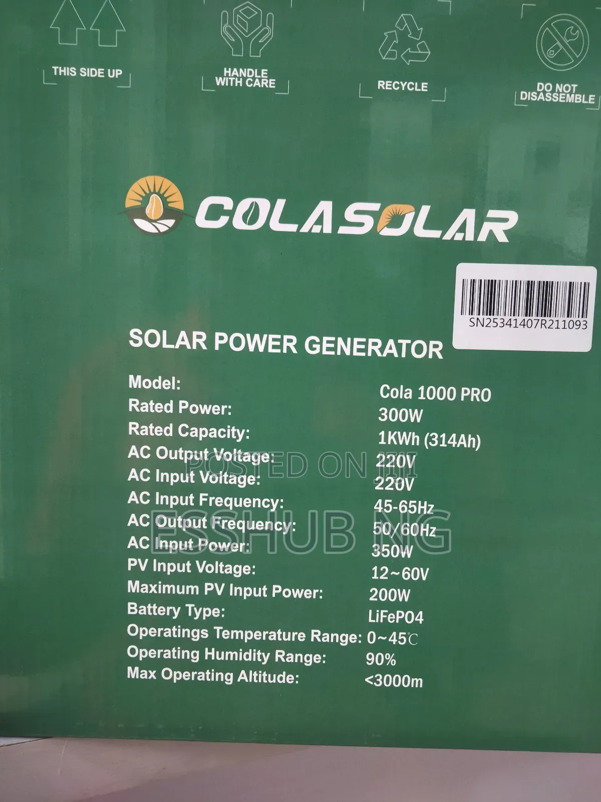 Colasolar 1000pro Solar Generator