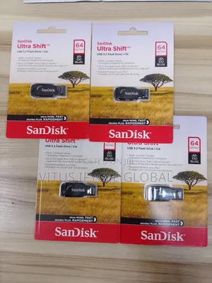 Sandisk Ultra Shift Usb 3.2 Gen 1 Flash Drive - 64gb (Black)